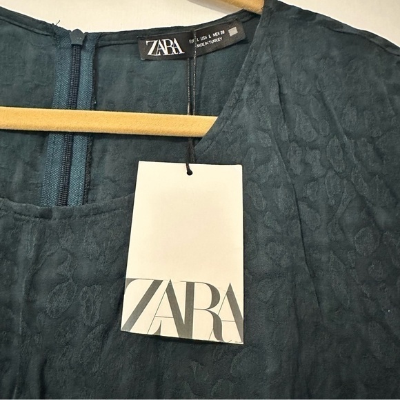 Zara Jacquard Animal Print Dress NEW - Picture 9 of 10